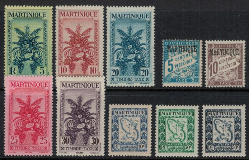 Martinique #J15-6,26-30,7-9*  CV $9.80