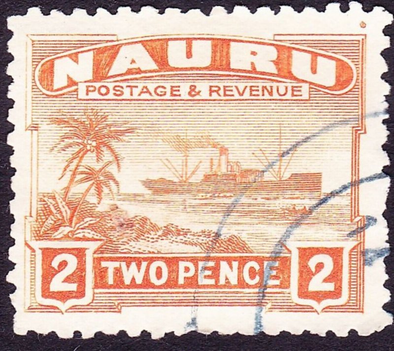 NAURU 1924 2d Orange SG29A FU