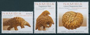 Namibia Stamps 2023 MNH Pangolins Ground Pangolin Wild Animals 3v Set
