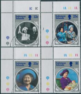 Solomon Islands 1985 SG538-541 Queen Mother set FU