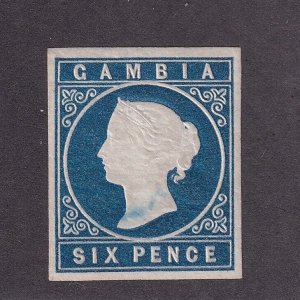Gambia Scott # 4 VF-XF OG mint lightly hinged nice color cv $ 425 ! see pic ! 