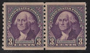 US Scott# 721 1932 3c pur  Washington  Mint Never Hinged - Very Fine - Pair