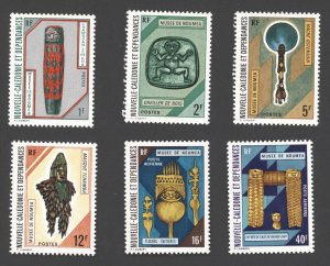 1972-73 New Caledonia Scott #397-400, C102-C103 Noumea Museum Objects, MH Set