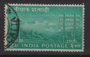 INDIA 1953 - Scott 246 used - 2a,Telegraph Pole 