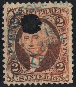 R15c 2¢ Revenue: Internal Revenue (1862) Used/CDS/Punched