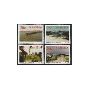 Namibia 714-717, MNH. Views 1992. Pool, Swakopmund. Lighthouse, Beach.
