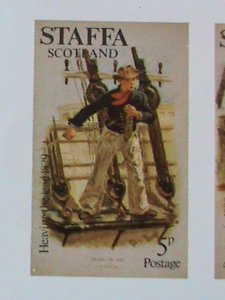 ​STAFFA SCOTLAND STAMP:MILITARY  SOLDIERS   IMPERF- MNH - MINI SHEET