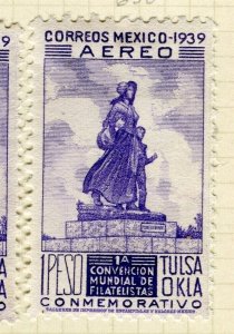 MEXICO; 1939 early Philatelic Expo issue Mint hinged 1P. value