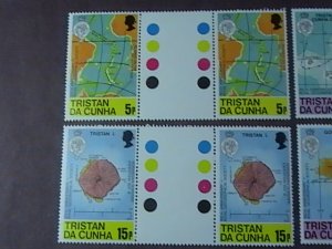 TRISTAN da CUNHA # 283-286-MINT/NH-COMPLETE SET OF CROSS GUTTER PAIRS--1980