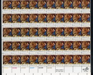 UNITED STATES SCOTT #1444 8c CHRISTMAS SHEET(50) MINT NEVER HINGED