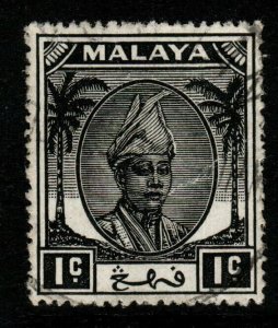 MALAYA PAHANG SG53 1950 1c BLACK FINE USED