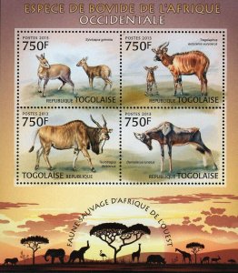 Bovid Species Stamp Western Africa Gazella Dorcas S/S MNH #4826-4829