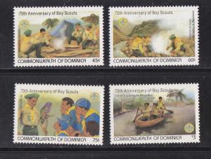 Dominica, # 777-780, Boy Scouts, Mint NH