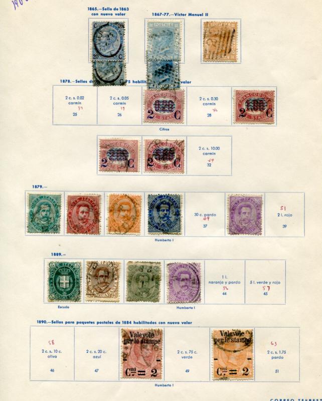 Italy  Used 2 page  collection of early stamps HICV