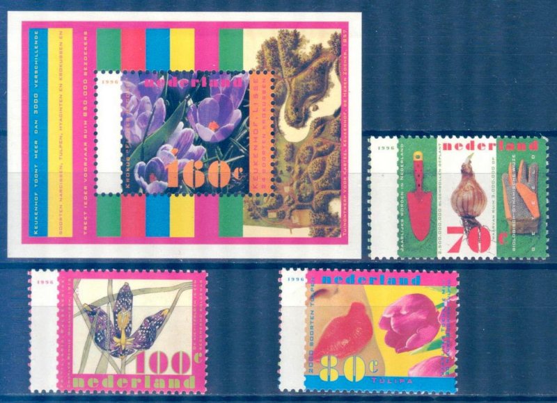 Netherlands 1996 Flowers Mi. 1566/8 Bl.47 MNH