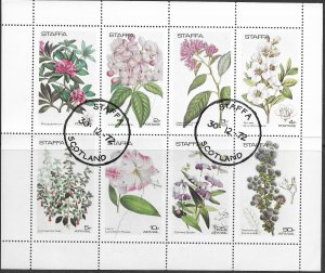 Staffa Scotland flowers Mini sheet. 1972