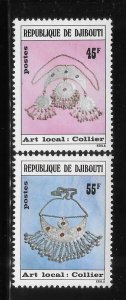 Djibouti 1978 Necklace Sc 475-476 MNH A2234