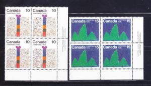 Canada 678-679 Plate Blocks MH Christmas