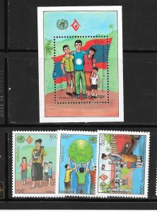 LAOS Sc 1184-88 NH issue of 1994 - SET+S/S - YEAR OF THE FAMILY