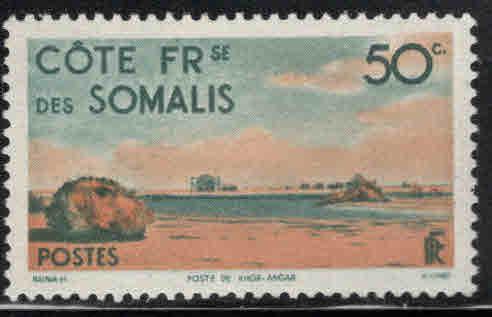 Somali Coast Scott 251 MH* 1947 stamp expect similar centering