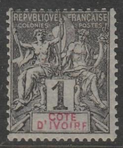 Côte d'Ivoire  1892  Scott No. 1  (N*)