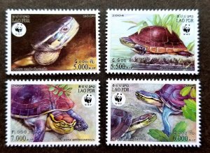 *FREE SHIP Laos WWF Turtle 2004 Tortoise Fauna Wildlife Reptiles (stamp) MNH