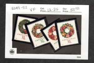 3249-52 Wreaths singles Mounted  from 1998 SWEET!!!!! MNH