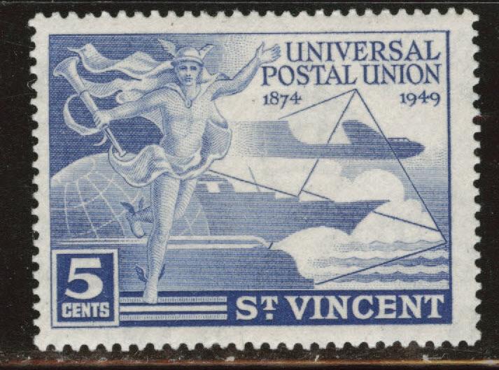 St. Vincent Scott 170 MH* 1949 UPU  stamp