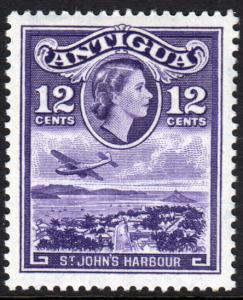 Antigua QEII 1953 12c Violet SG128 Mint Lightly Hinged