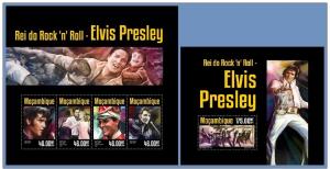 MOZAMBIQUE 2014 2 SHEETS m14316ab ELVIS PRESLEY SINGERS 