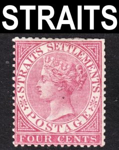Malaya Straits Settlements Scott 11 wtmk CC Fine mint OG HHR. FREE...