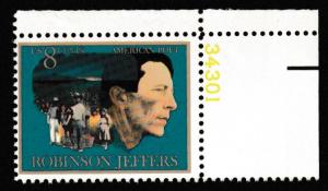 SC# 1485 - (8c) - Robinson Jeffers, MNH Plate # single 34301