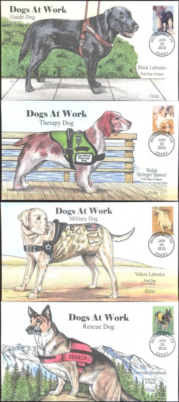 #4604-07 Dogs at Work Collins FDC Set