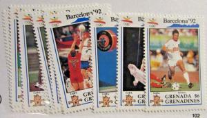 GRENADA Scott #1383-92 ** MNH Olympics '92 Barcelona, stamp set ,very fine