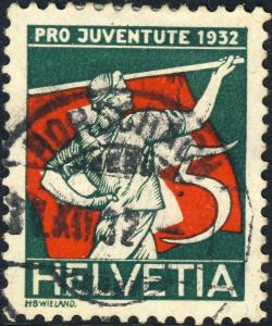 SUISSE / SWITZERLAND / SCHWEIZ - 1932 Mi.262 5c+5c PRO JUVENTUTE used RORSCHACH