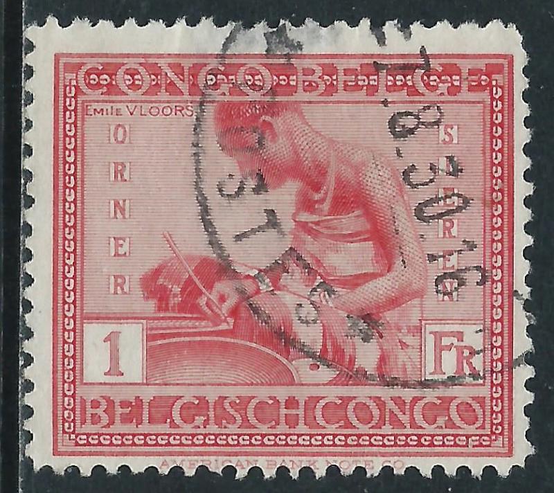 Belgian Congo, Sc #105, 1fr Used