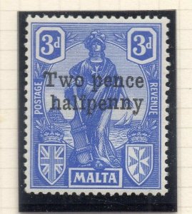 Malta 1925 Early Issue Fine Mint Hinged 2.5d. Surcharged 321558