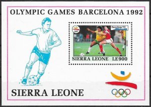 Sierra Leone 1992 MNH Stamps Souvenir Sheet Scott 1519 Sport Olympic Games