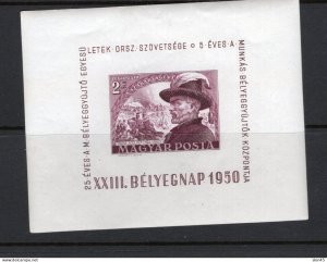 Hungary 1950 Souvenir Sheet Imperf General J. Bem MNH 17405