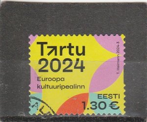 Estonia  Scott#  1024  Used  (2024 Tartu, European Capitol of Culture)