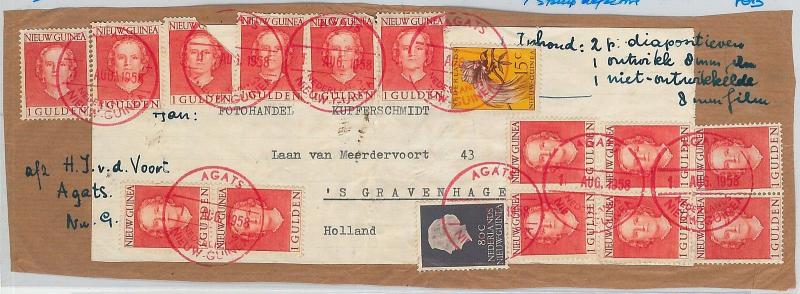 62959 - Netherlands New Guinea - POSTAL HISTORY - LARGE  PARCEL CUT-OUT - NICE!!