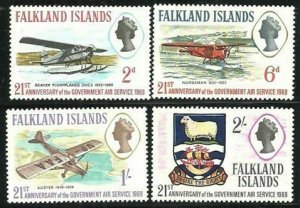 Falkland Islands Sc#180-183 Air Service (1969) MNH