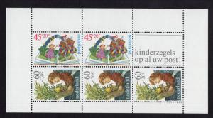 Netherlands  #B565-B567a   MNH  1980  sheet child welfare    books