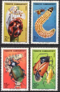 Turkey 1980 Insects Bugs  set of 4 MNH