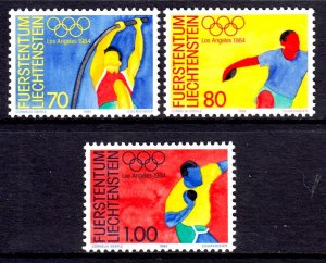 Liechtenstein 1984 Olympic Games Complete Mint MNH Set SC 784-786