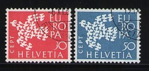 Switzerland 410-411  used set  EUROPA 1961 CEPT (2)