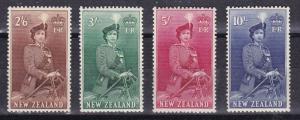 New Zealand 1953-57 QEII Long Set Complete (16) Scott 288-301 Very Fine Mint (*)