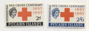 PITCAIRN ISLANDS #36-7, Mint Never Hinged, Scott $12.40