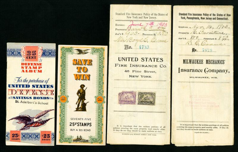 US Stamped Postal Documents and Savings Books