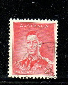 AUSTRALIA #169  1937  2p  KING GEORGE VI      F-VF USED  b